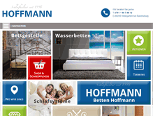 Tablet Screenshot of hoffmann-betten.de